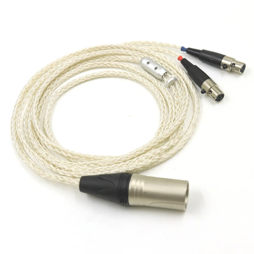 16 Cores 2.5/3.5/4.4mm Silver Plated Headphone Earphone Cable For Audeze LCD-3 LCD-2 LCD-X LCD-XC LCD-4z LCD-MX4 LCD-GX lcd-24