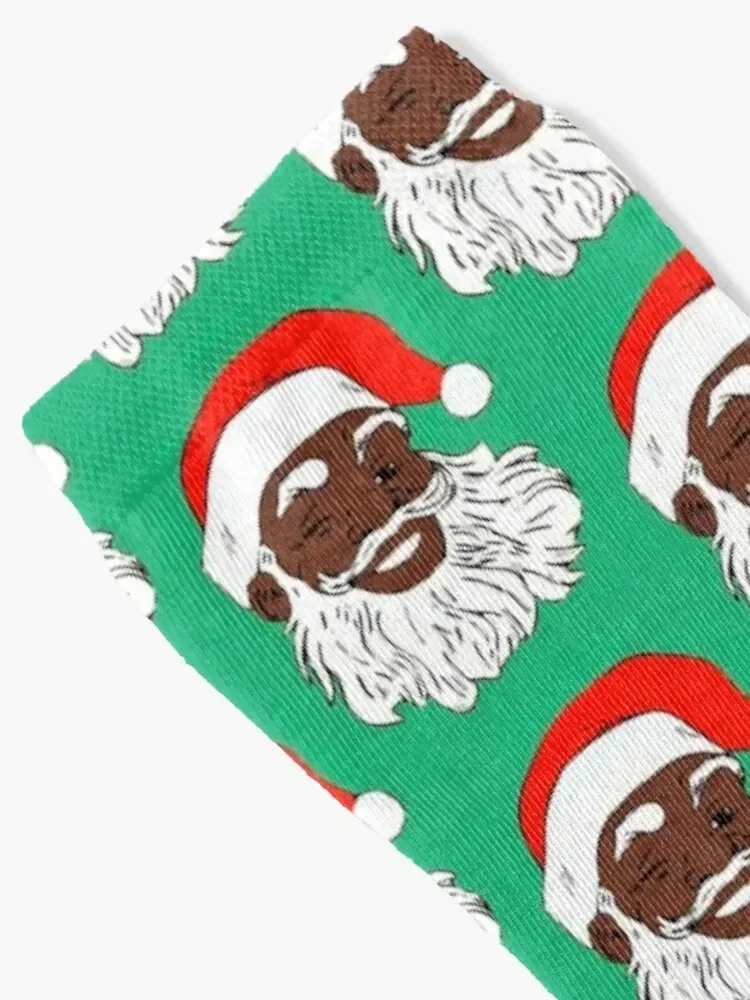 Winking Black Santa Claus Christmas XMAS Socks Men's set valentine gift ideas Socks Women's Men's