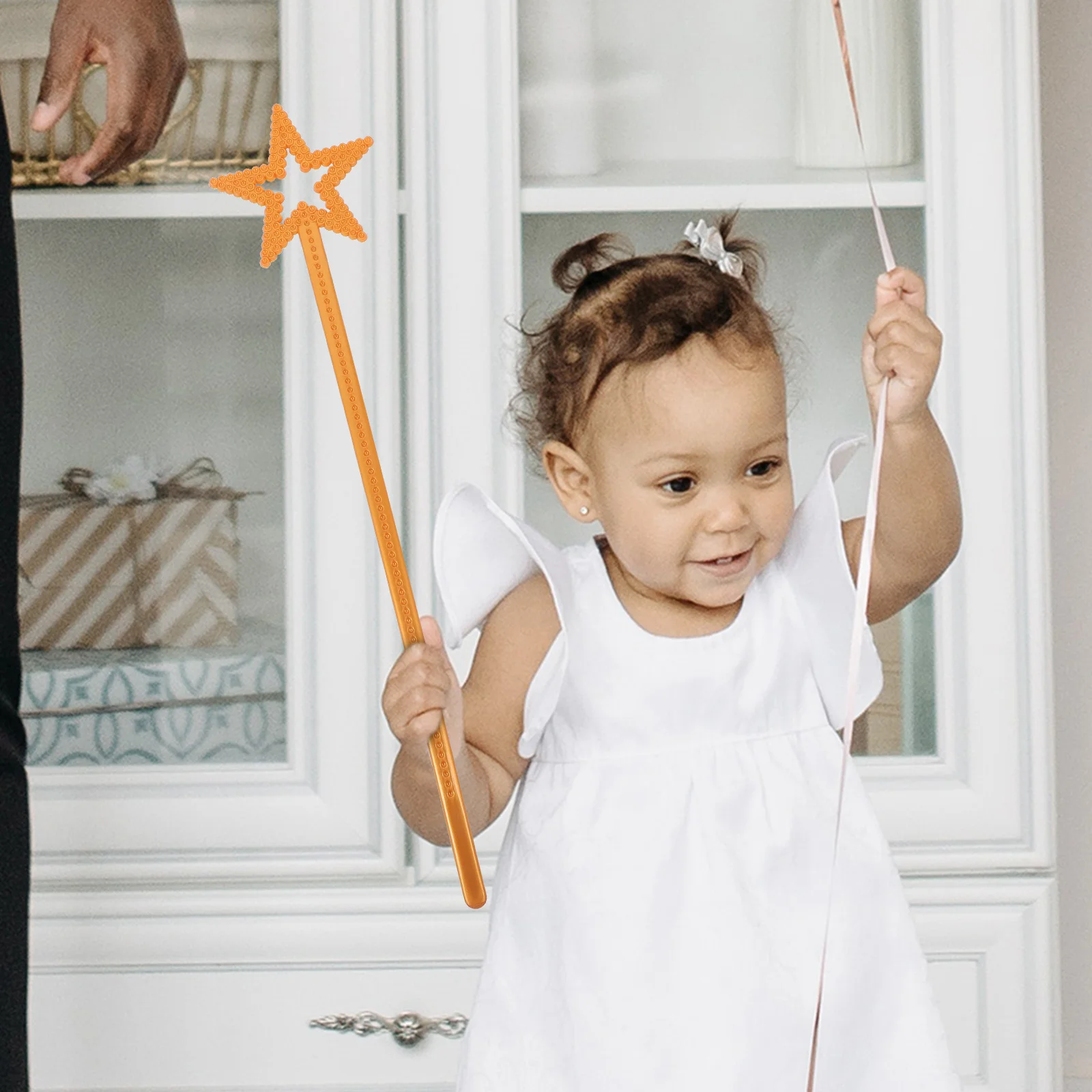 6 pçs estrela varinha varinhas de fadas para meninas cosplay festa prop crianças princesa traje acessórios desempenho palco