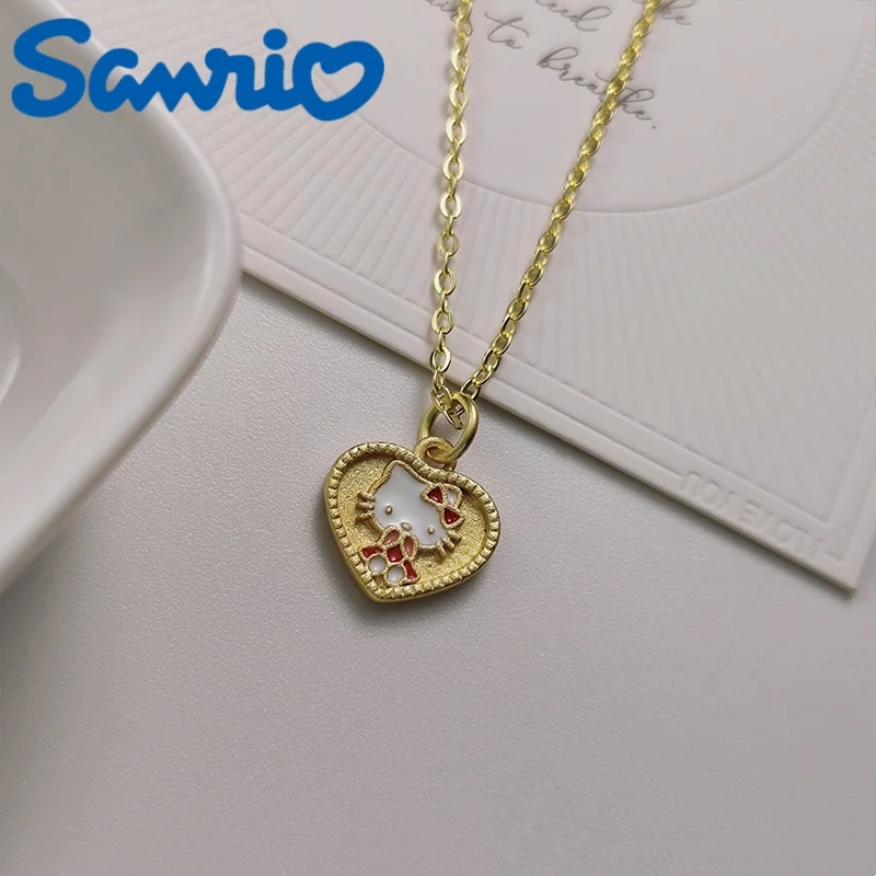 Sanrio Hello Kitty  Necklace Cartoon Anime Action Figures  Jewelry for Women Gift for Friends Student Birthday  Accessories