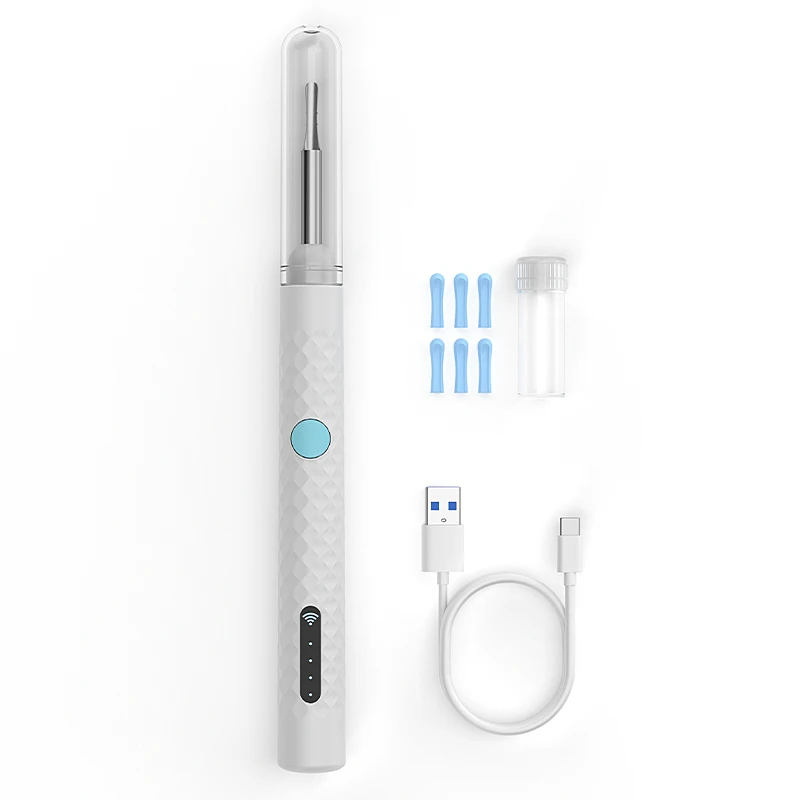 Visuele draadloze otoscoop Ultradunne 4,2 mm camera HD 1080P Oorscope WiFi-endoscoop voor iOS/Android met oorsmeerreinigingsgereedschap