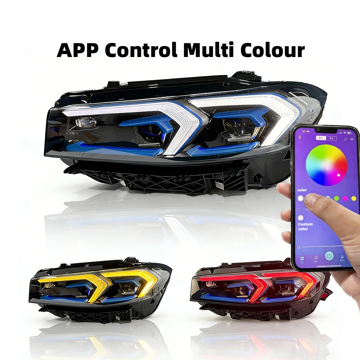 

LED Headlight Assembly CSL Drl rgb colour control by phone Headlight Beam For BMW 3 Series G20 G21 2023-2025 Plug & Play Fron