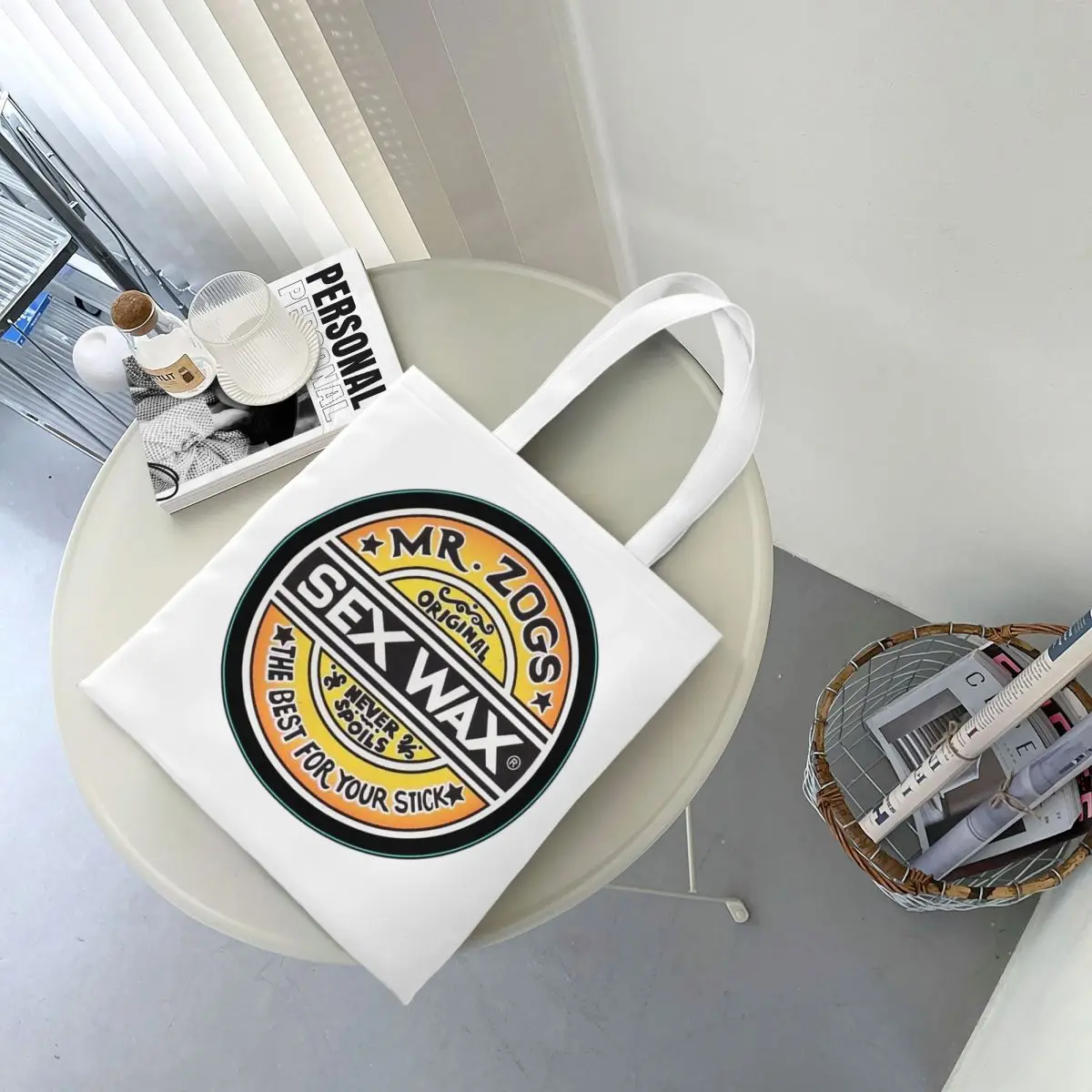 Mr. Zog Surfing Sex Wax 3 4 Bolsas de compras Lona El bolso de mano plegable para niñas Bolso de hombro Bolso de viaje