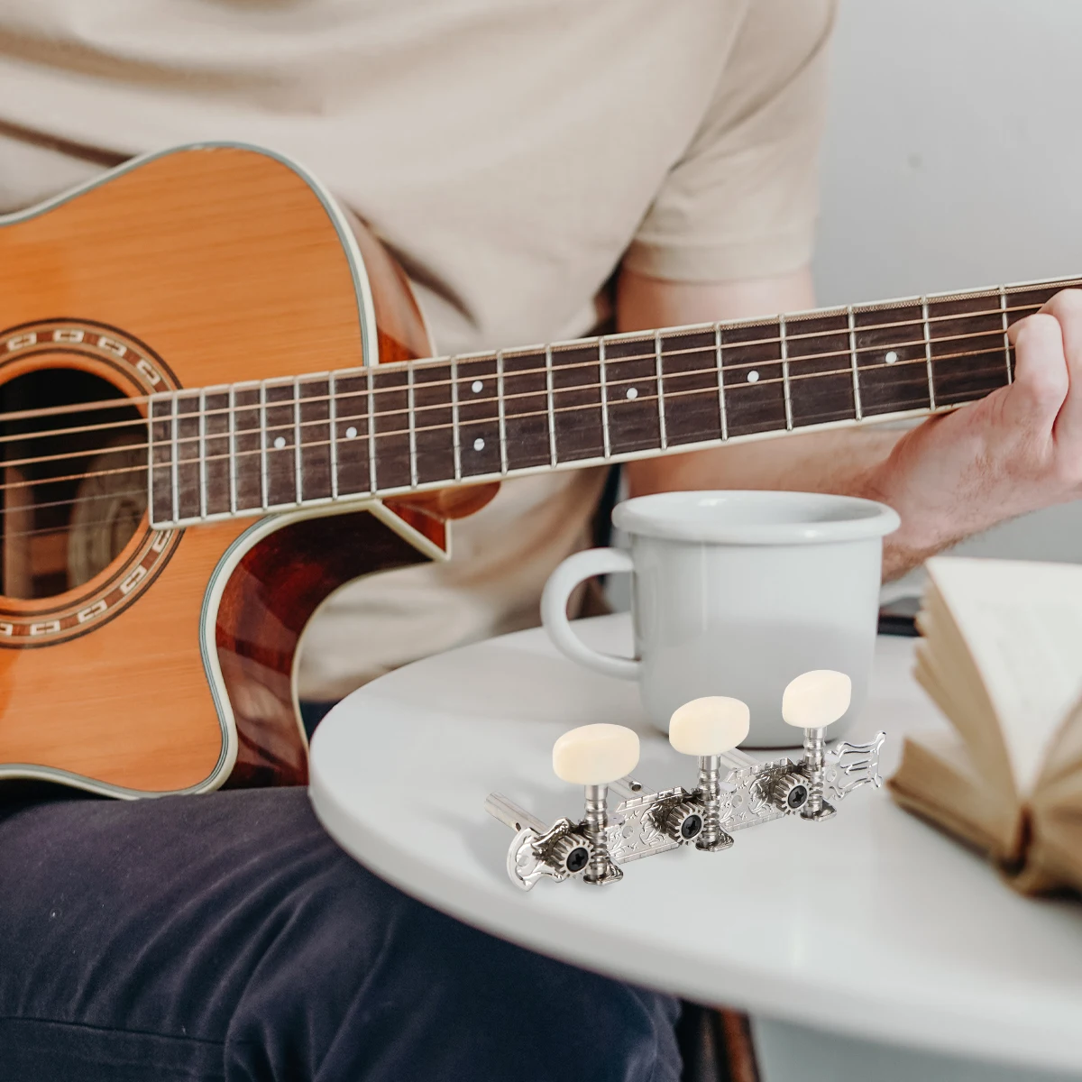 

1Pcs Guitar Tuning Peg Strong Resin Metal Replacement Knob Classical Guitar String Alignment Tool Durable Easy Install