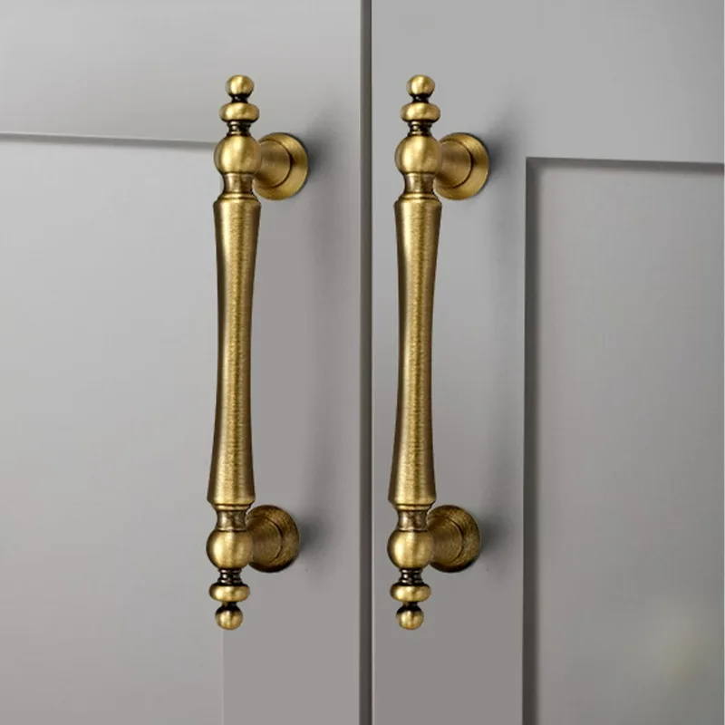 

American Style Cabinet Door Handle Retro Style Brass Solid French Light Luxury Drawer Cabinet Door Cabinet Wardrobe Door Handle