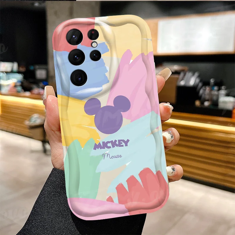 Graffiti Mickey Mouse Soft TPU Case For Samsung Galaxy S24 Ultra S23 S22 Plus S21 S20 FE A25 A55 A35 A15 A05 A05S Silicone Cover
