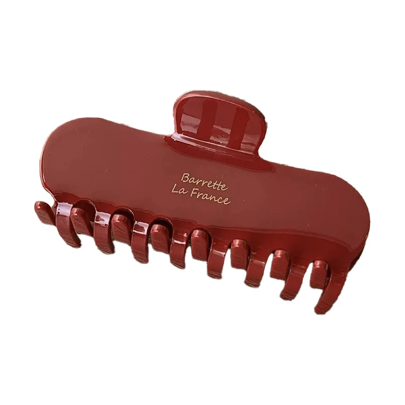 

Jennie Wine Red Acetate ark Hair Clip 2025 New Korean Sle Sweet Cool Women's Hair Accories Fre out Design Original