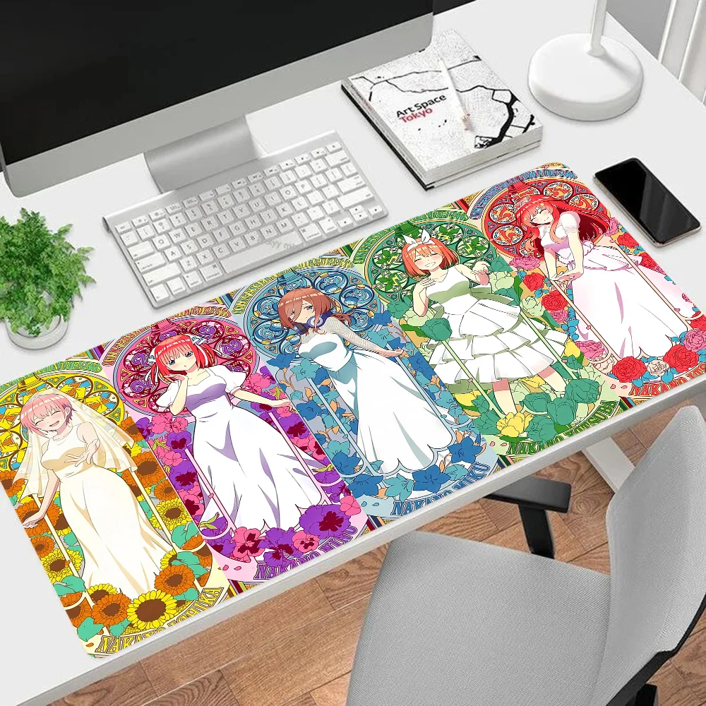 Imagem -03 - Quíntuplos Quintessenciais Nakano Miku Mousepad Ins Maré Grande dos Desenhos Animados Anime Gaming Mouse Pad Teclado Tapetes de Mesa os