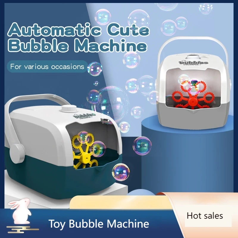 

Cartoon Suitcase Electric Bubble Machine Gift Gift, Fully Automatic Bubble Making Children'S Toy
