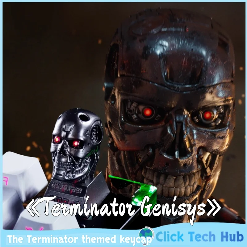 

Terminator Themed Keycap 1pcs Personalized Key Cap T800 Creative Translucent Mechanical Keyboard Keycaps Movie Peripheral Gift