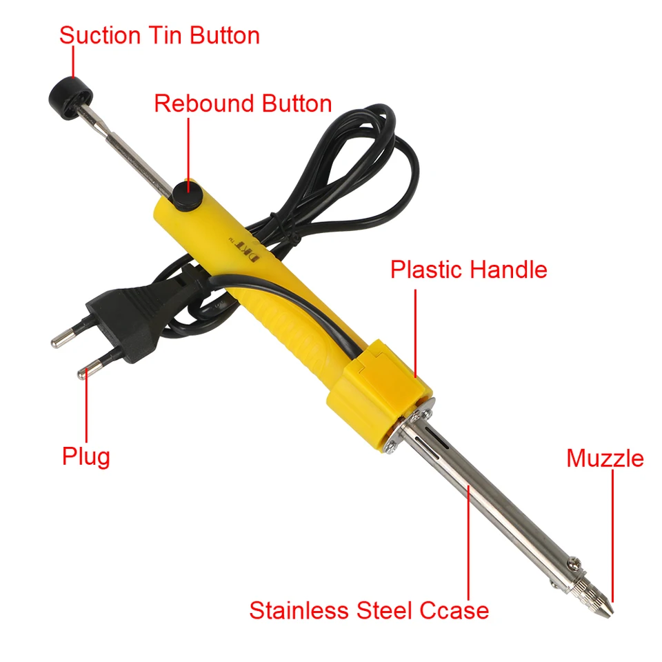 Pistolet de fer à souder électrique TU-505B-300W Kit de fer à souder Outil de soudage avec poignée en caoutchouc EU Plug 220V