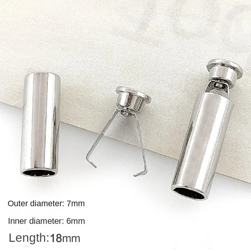 20 Sets Metal Rope Ends Stopper Button Cord End Lock Cap Hanging Bell Buckle DIY Bag Shoes Garment Lanyard Accessories