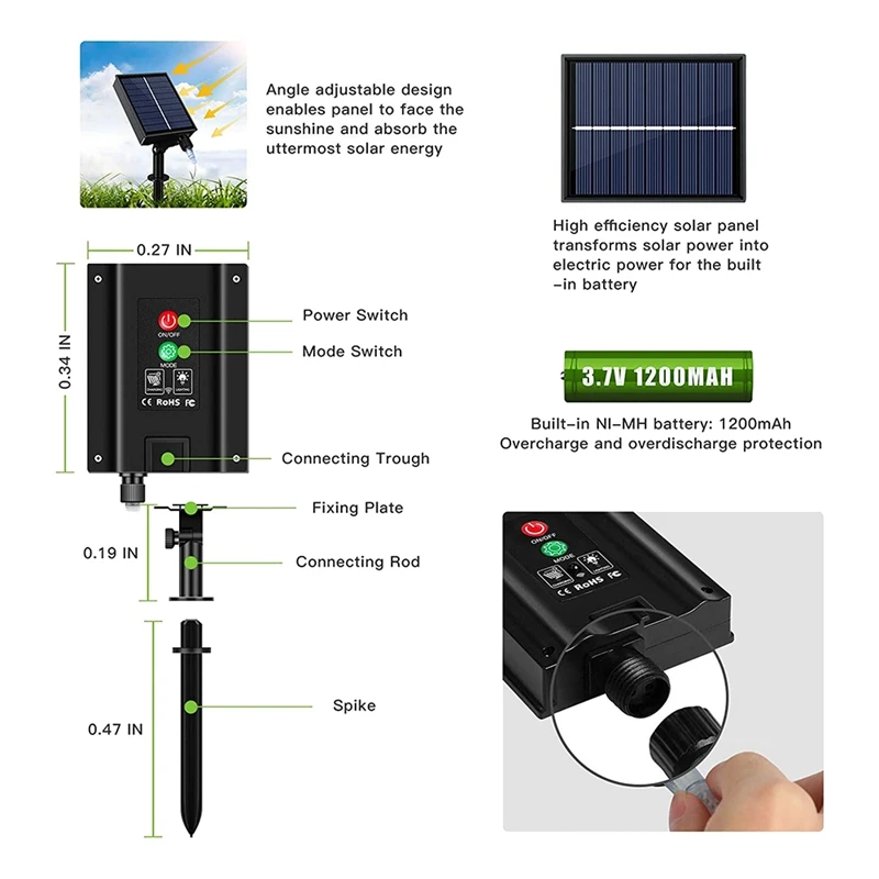 Imagem -04 - Cadeia Luz Solar para Decorações de Natal 50 Bolas de Cristal Colorido Ip65 Impermeável Festivais e Jardins