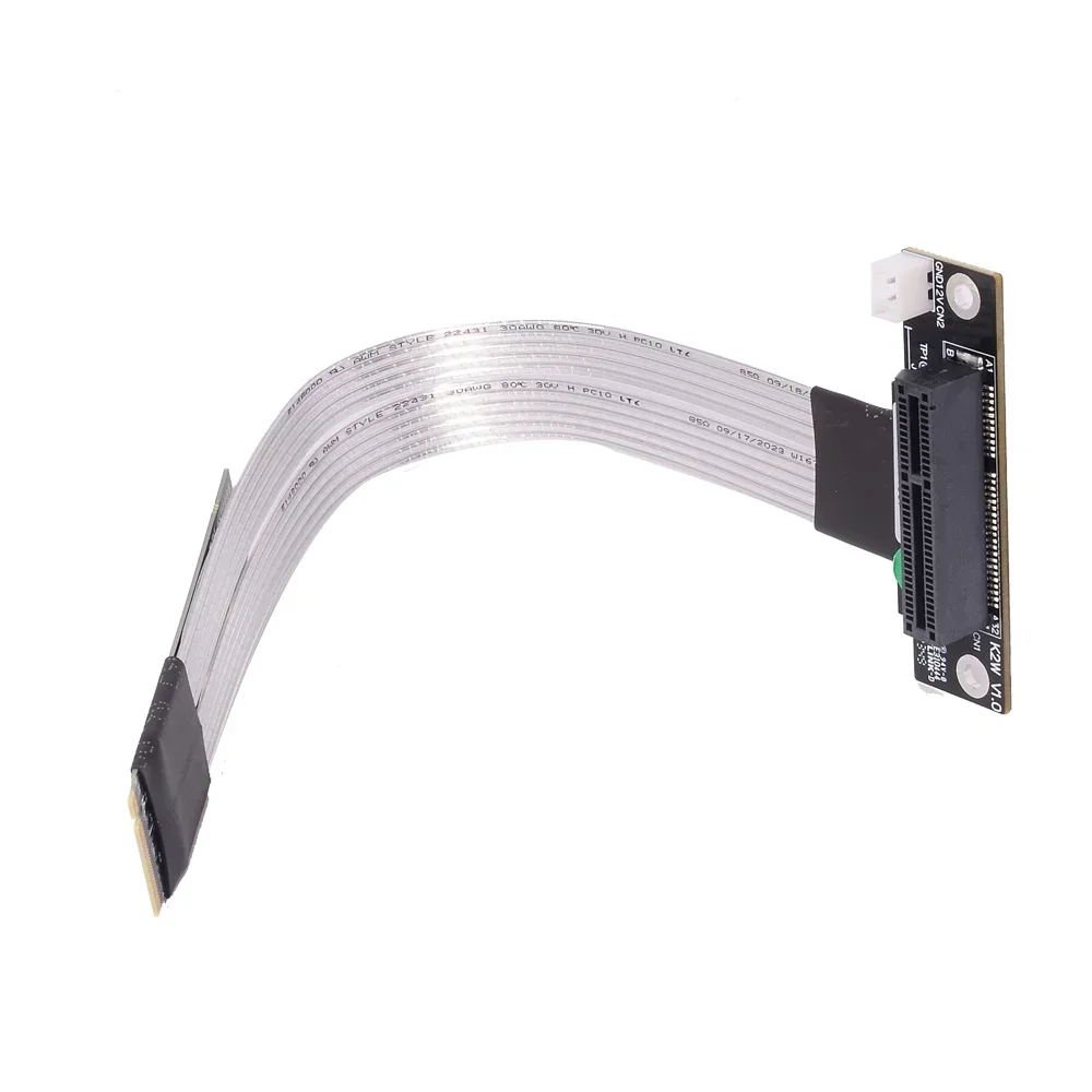 ADT-Link M.2 NVME to PCIE 4.0 x4 Riser Cable For PCIe x4 SSD RAID, LAN, Capture Cards to M.2(ultra SSD, M-Key) M2 Extension Gen4