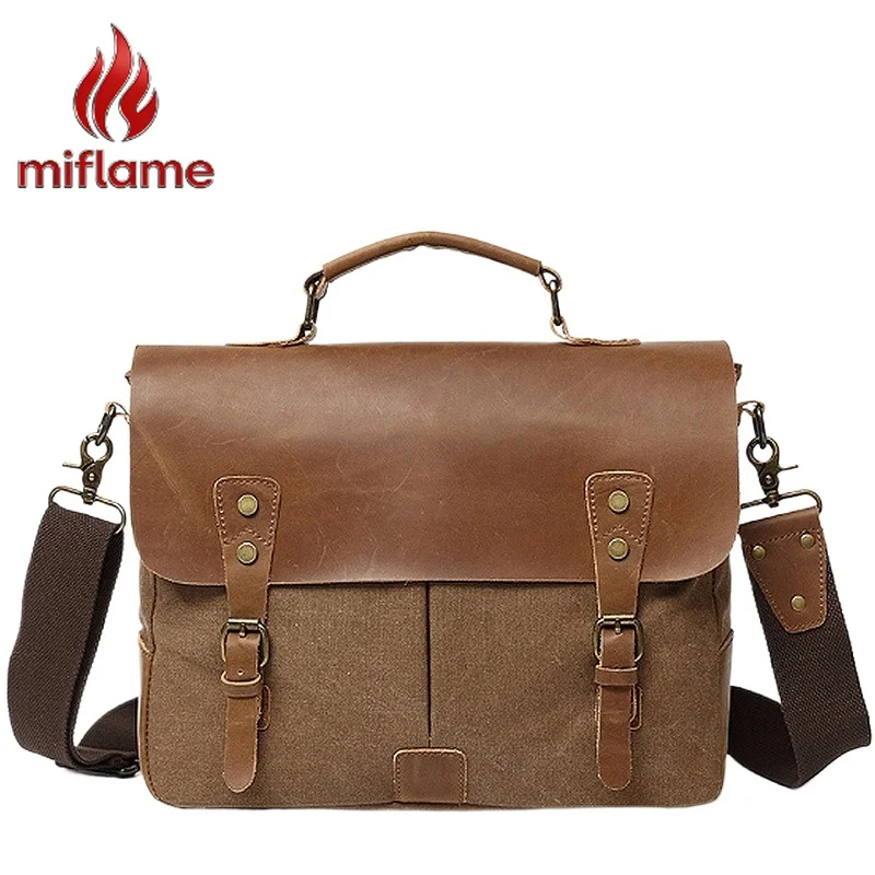 Canvas Camera Messenger Bag Crossbody Shoulder Bag for Men Women Retro Vintage Outdoor Travel Waterproof