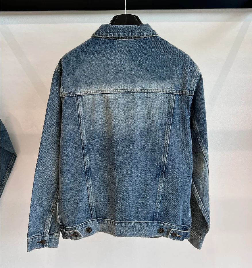 

Men and Women's Y2K Loose Denim Coat, Handsome Wearsimple Jacket, The Same Top, The Same Top, Clothing Trend, Autumn, 2024