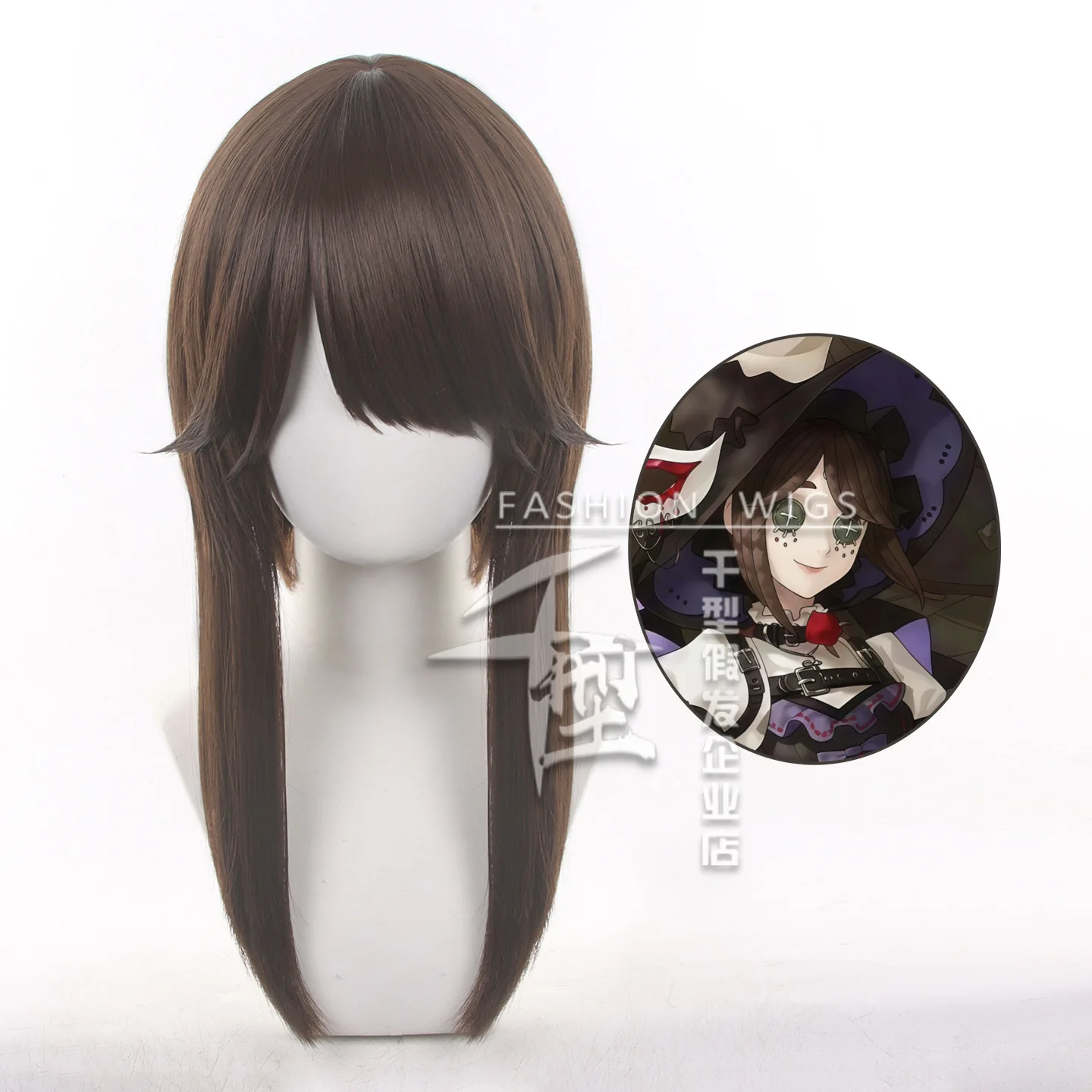 بستاني إيما وودز شعر مستعار تأثيري 40 سنتيمتر براون البستاني شعر مستعار أنيمي مقاومة للحرارة بيروكات صناعية لجميع القديسين كرنفال زي الحفلات #1