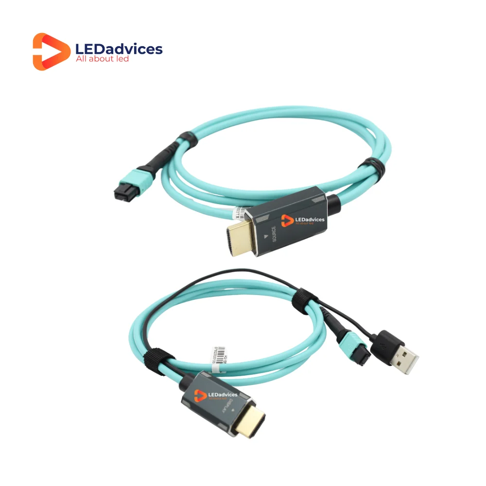 MPO Armored HDMI2.1 CONNECTOR FOR PUR FIBER CABLE 1 Source 1 Display HDMI2.1 Connector For one Channel