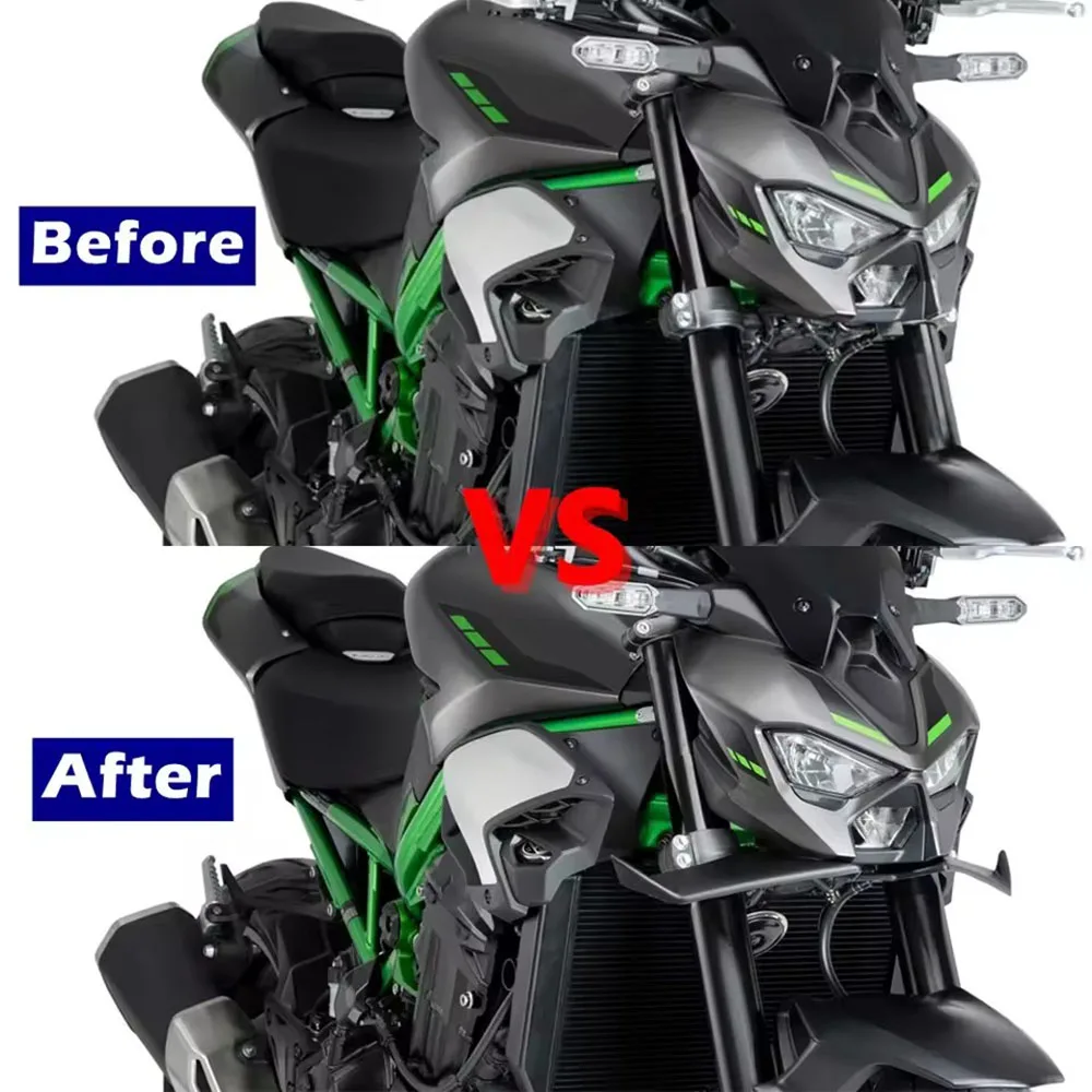 For Kawasaki Z900 Z900SE 2025+ Front Lip Spoiler Wind Wing Cover Aerodynamics Fairing Winglets Z 900 SE Downforce Spoilers kit