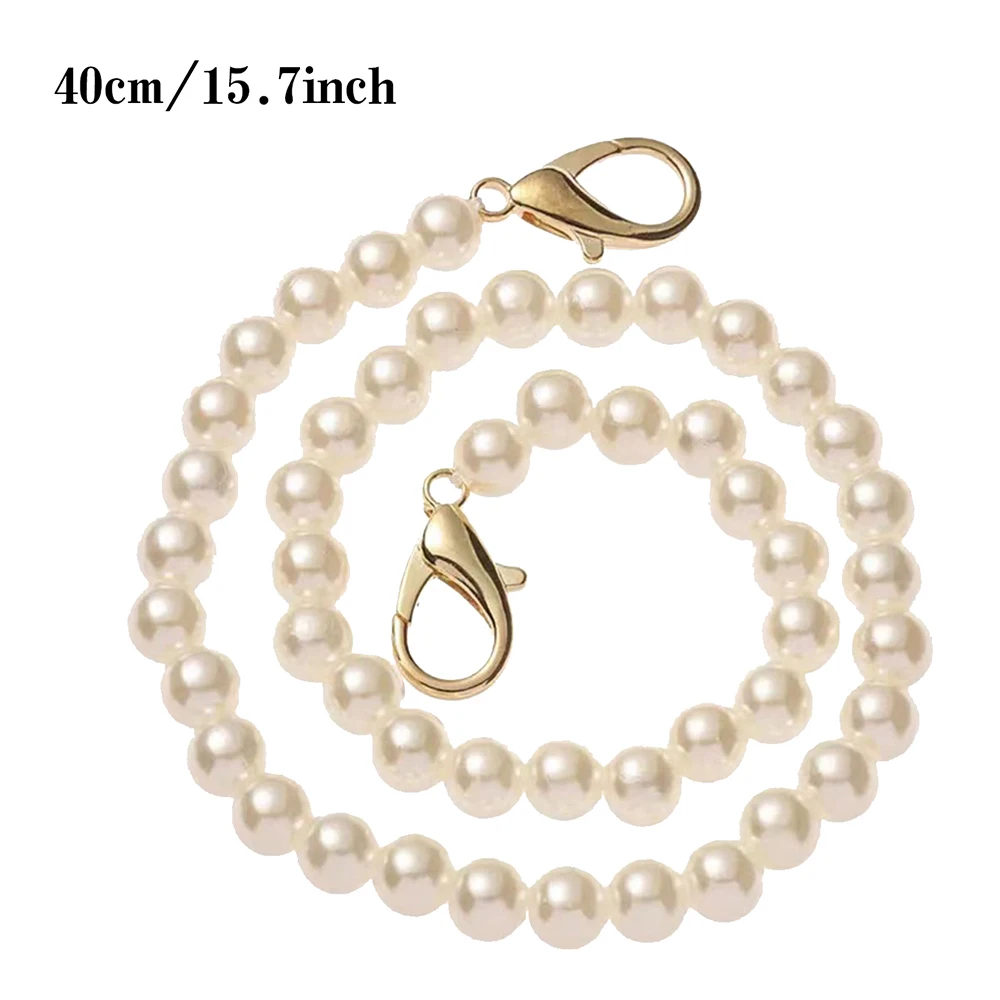 New Women's Fashion Pearl Versatile Casual Pearl Bag Chain Strap Single Shoulder Crossbody Bag Pearl Strap Accessories Strap