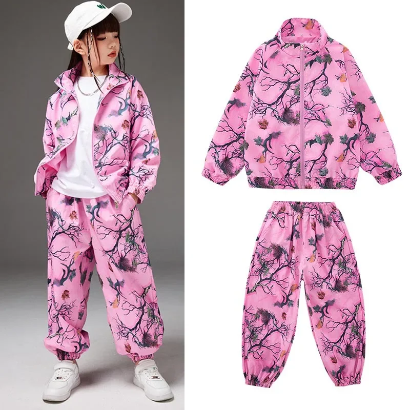 

Boys Dance Performance Outfits Set Fashion Printing Group Catwalk Costumes 6 To 16 Years School Teens Girls Clothes Casual Suits