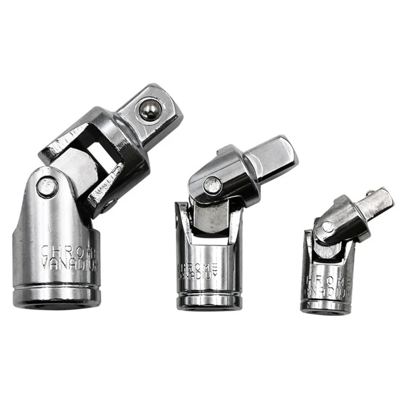 1PC/3PCS Universal Joint Set Ratchet Angle Extension Bar Socket Adapter Manual and Pneumatic Bendable Adapter Socket Tools