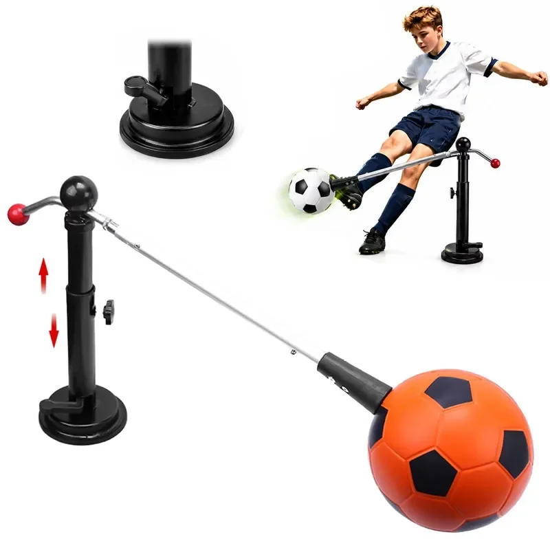 Dual-Use Adult Football Trainer Foot Feel & Dribbling Field Ball Training Equipment Steel Black Eco-friendly Portable