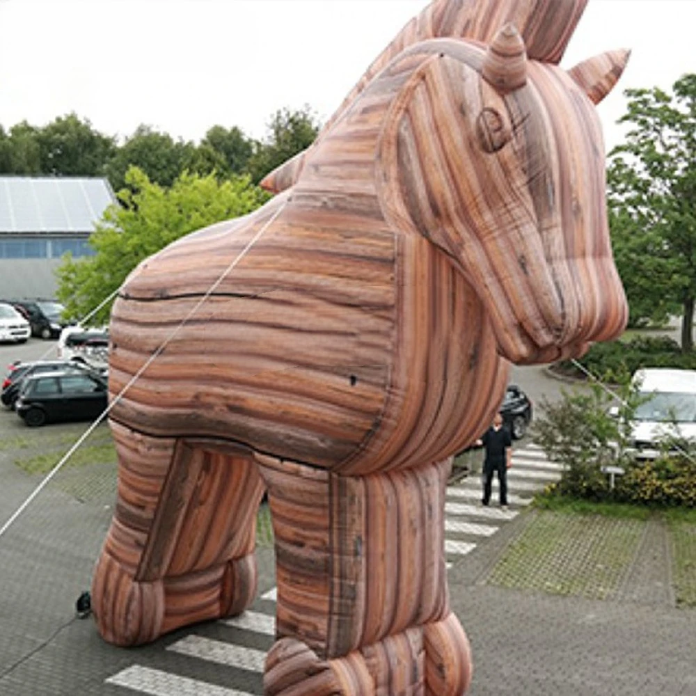 Trojan Horse Giant Inflatable Balloon for Street Decoration, Animal Mascot Model Carnival Park for Advertisement