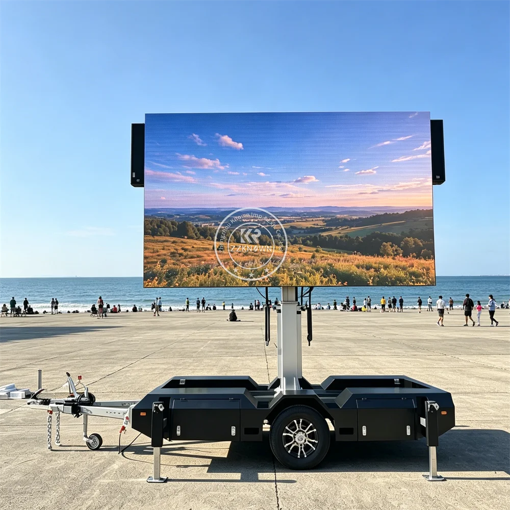 Wireless Control LED Display Trailer Mobile Digital Billboard Screen Trailer For Campaign Promotion Use