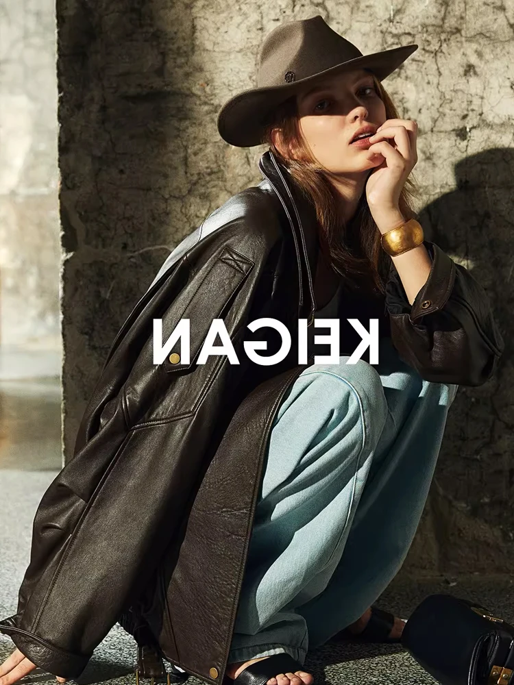 레트로 양가죽 자켓 여성용 헤비 워크 더블 레이어 칼라 - Leather Work Jacket Women'S 리뷰 및 가격