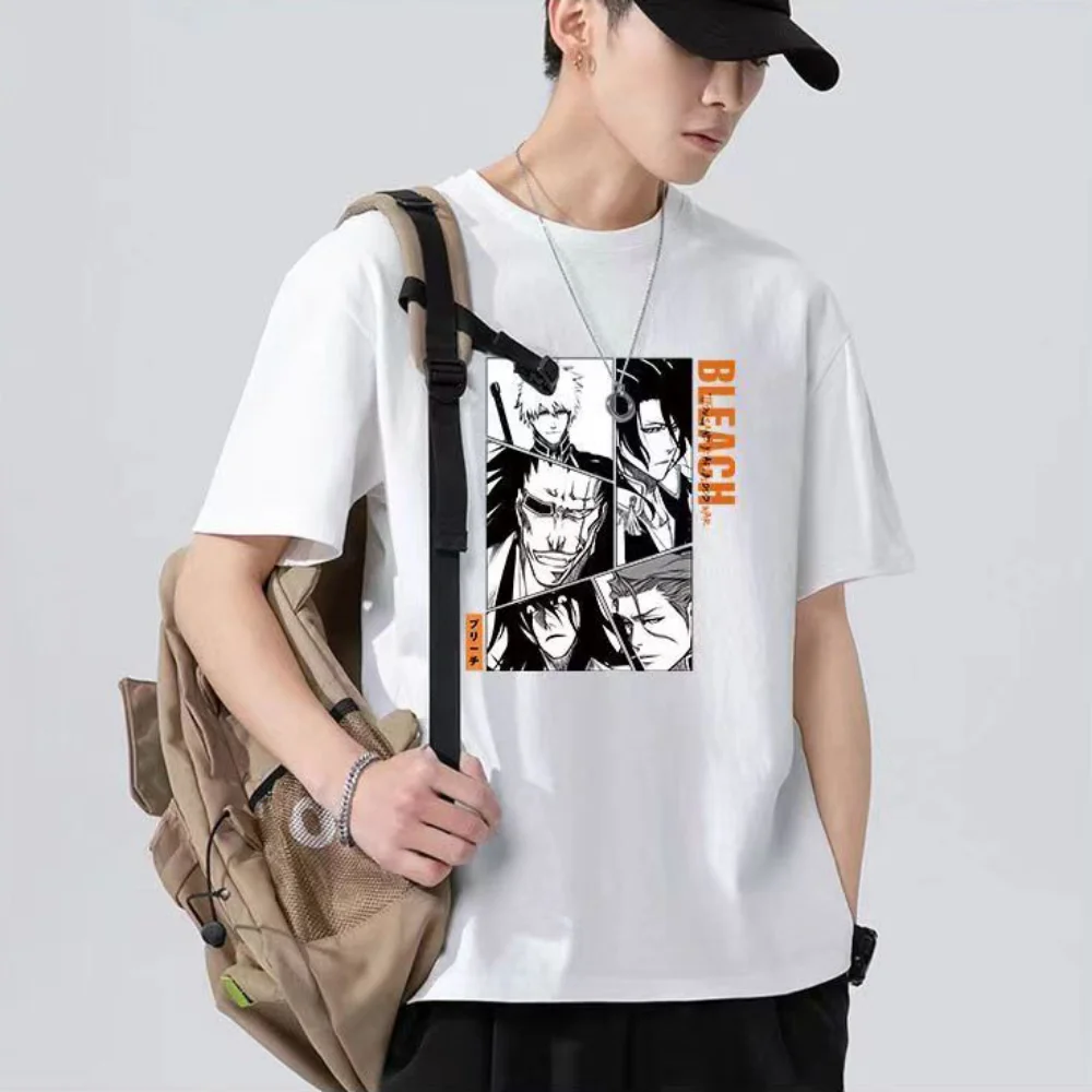 Bleach  Anime T-shirts Manga Graphic Original Oversized Men Cotton Short Sleeve Tee Women Top Summer streetwear Couple Clothing