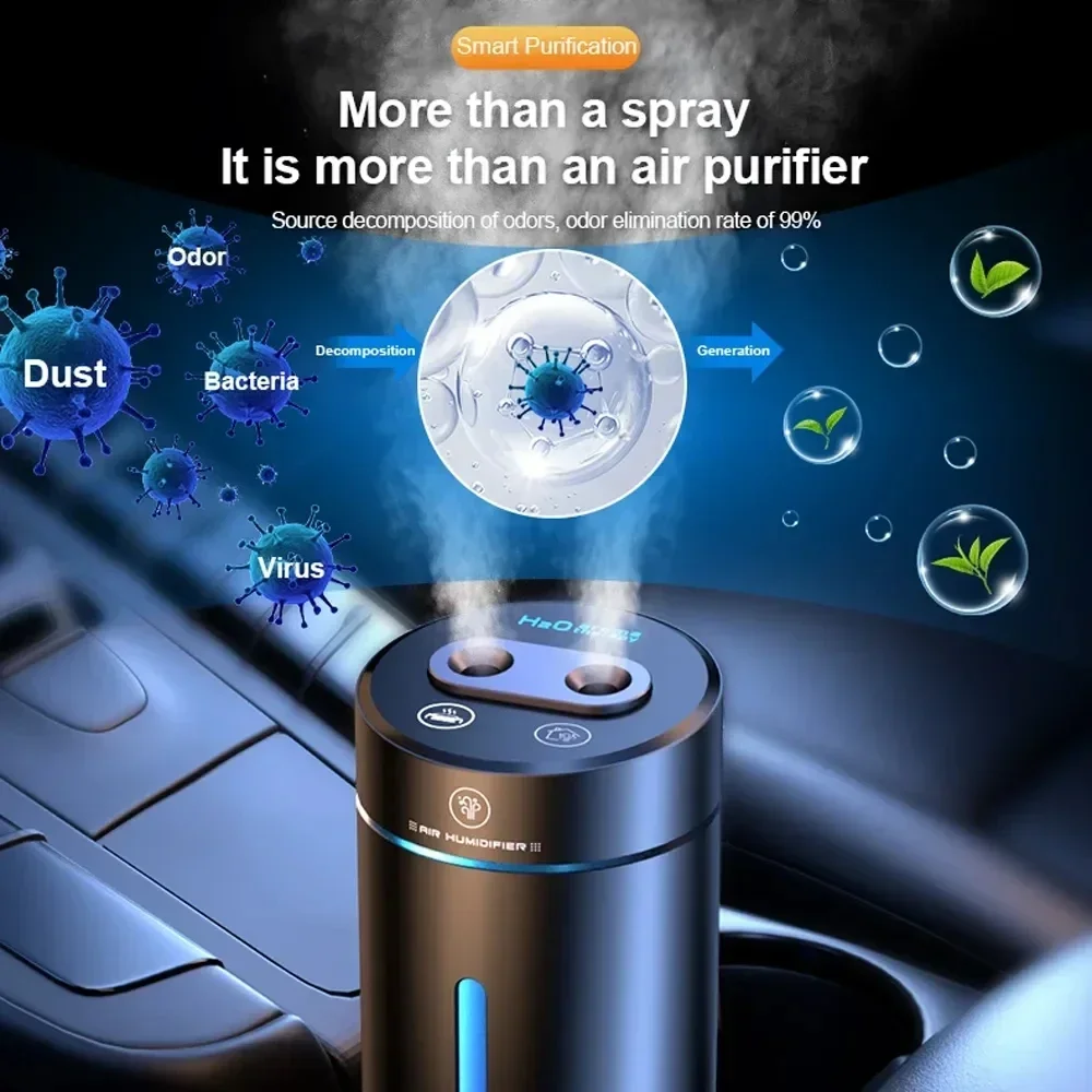 Ambientador de aire para coche, difusor de Aroma, humidificador de aromaterapia de aleación de aluminio, máquina de Aroma de pulverización