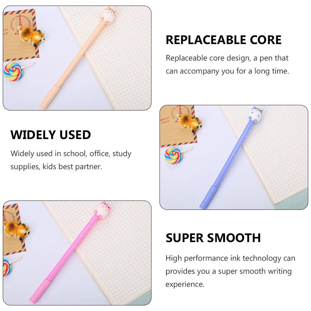 

12Pcs Neutral Pens Hamster Pen Cover Design Creative Gel Pens Comfortable Smooth Writing for School Office Stationery Gifts