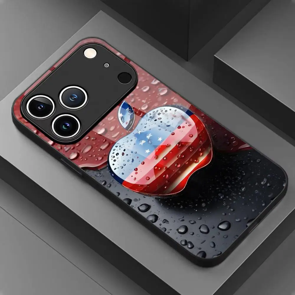 American classic Tempered HD Glass Fashion phone case for iPhone18/17/16/15/14/13/12/11 Promax Pro Plus Air Dropresistant