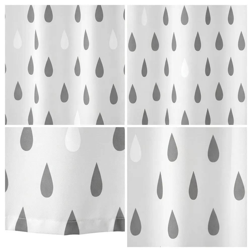 EVA Plastic Shower for liner with Raindrop Design Waterproof and Three Magnetic Weights to Prevent Blowing During Use