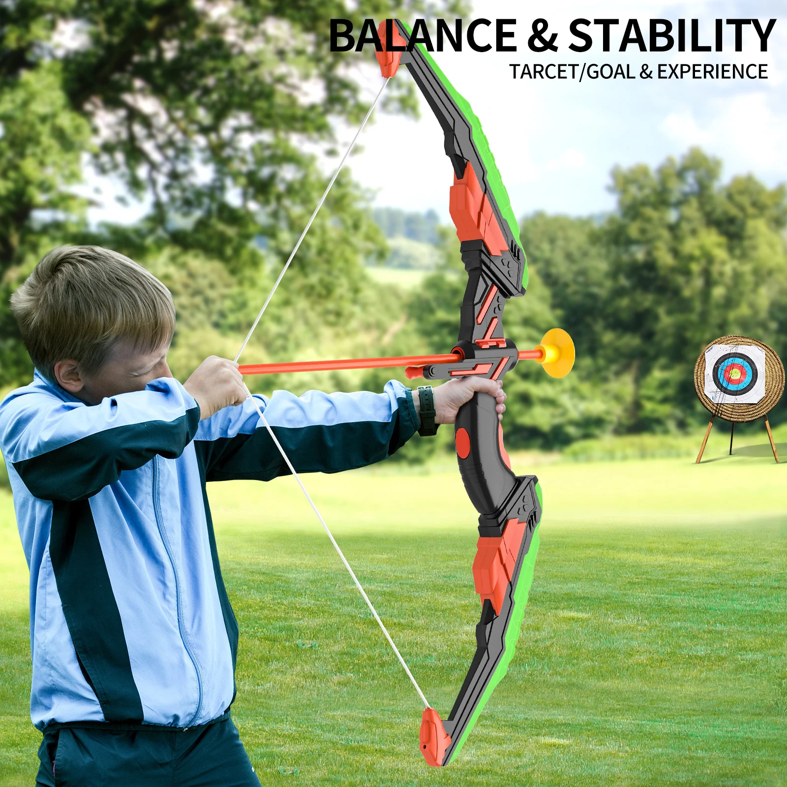 Kids Shooting Outdoor Sports Toys Children's Bow for Arrow Plastic Set Toys Fun Toys with Sucker Gift Set Boys and Girls Toys