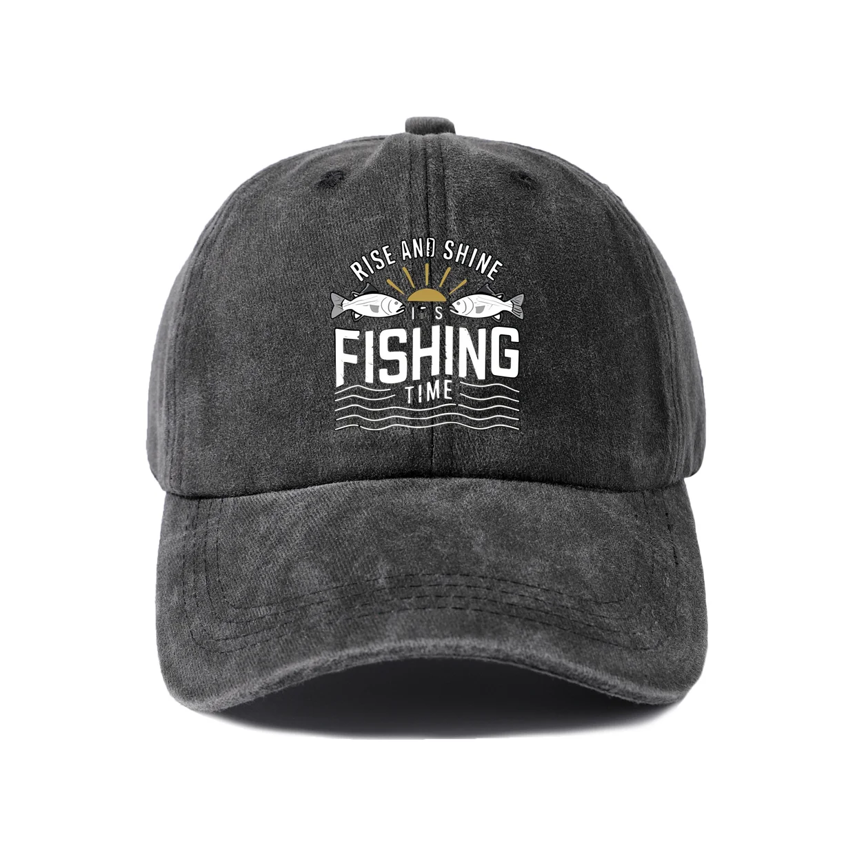 Classic Decorative Graphic Graphic Baseball Cap, Vintage Washed Adjustable Unisex Dad Hat, Casual Gift