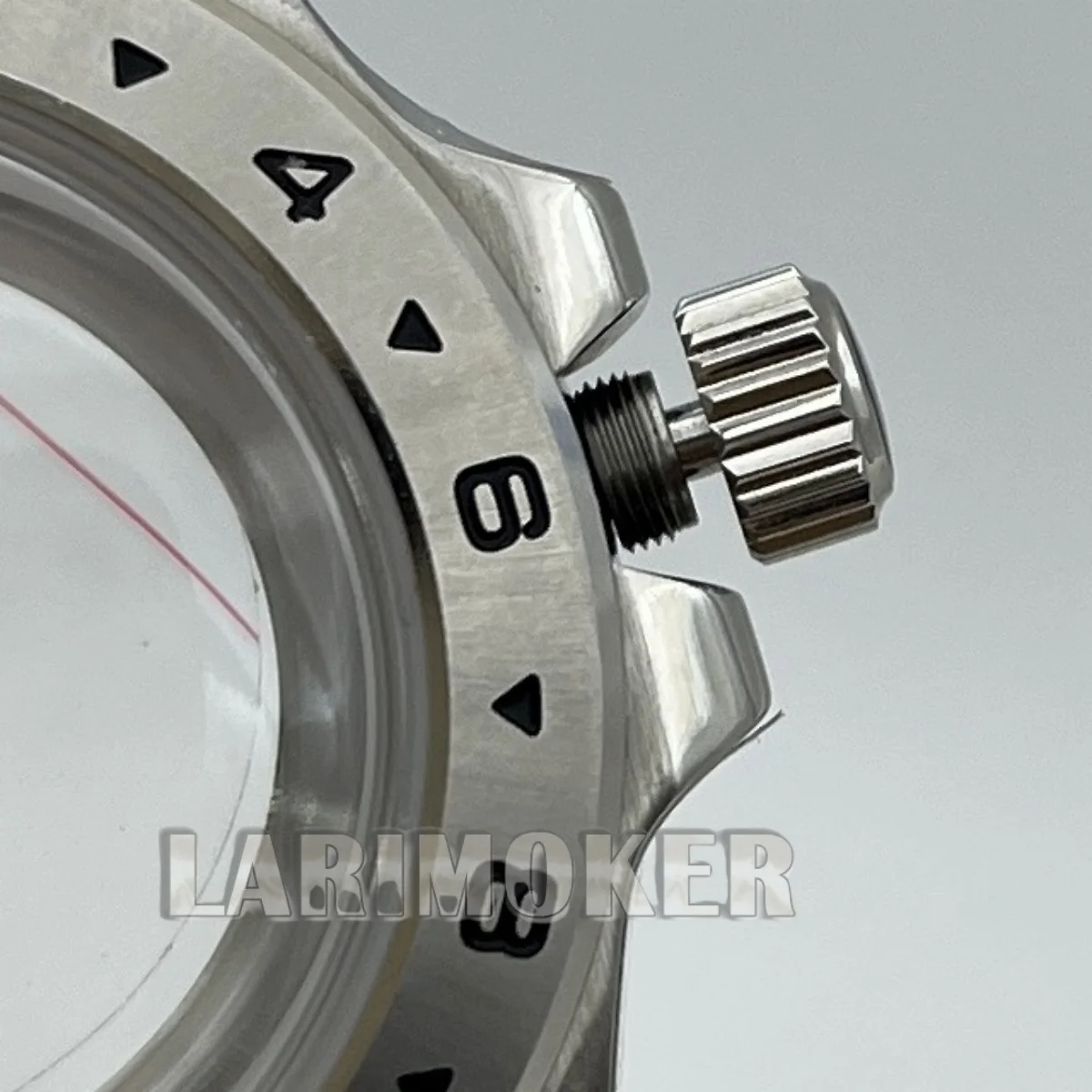 علبة من الفولاذ المقاوم للصدأ 40 مم إطار ثابت 24 ساعة زجاج مطلي مقوس مناسب لآلات NH34 NH35 NH36 ETA2824 PT5000 #4