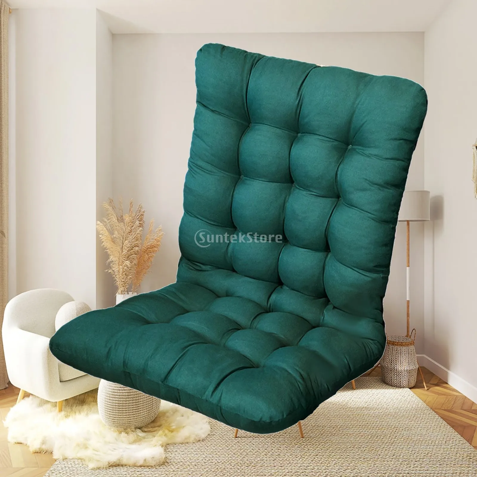 Soft Thick for seat Cushion with Tie Backrest Support Polyester Pad Anti Slip for Computer Chair Car for seat Living Room Cute