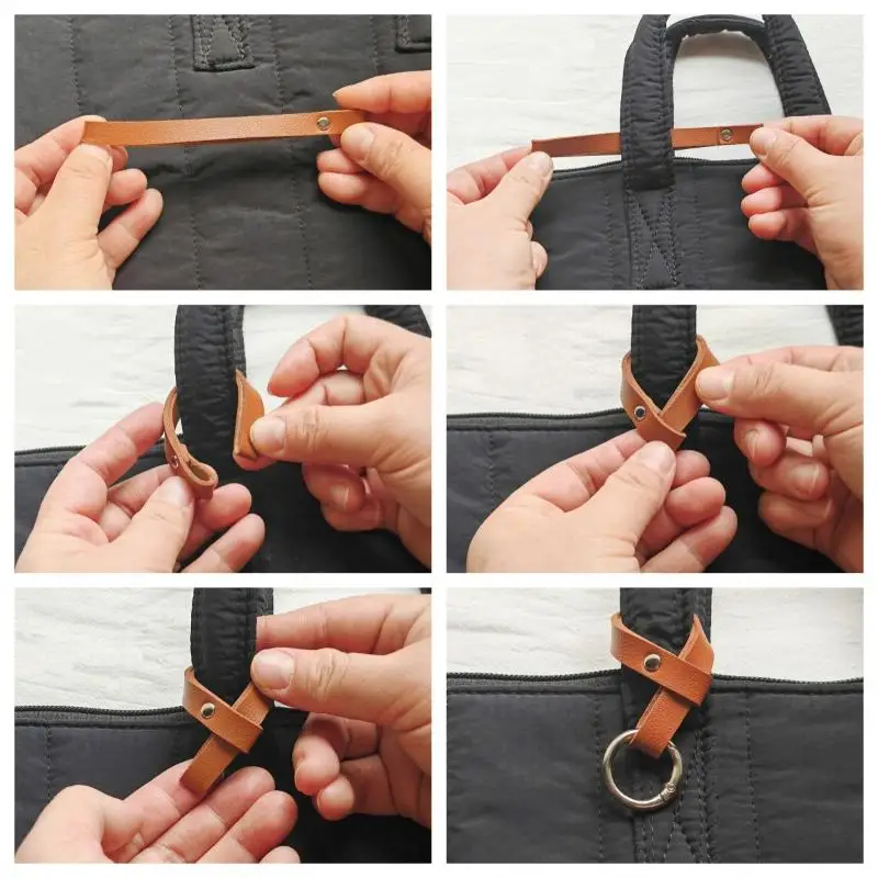Reise-Tragegurt mit Ringhaken, Verstellbarer Taschenhalter, Reiseclip für Handgepäck, Brillen, Hüte, Autoschlüssel, Schlüsselanhänger – Detail 6