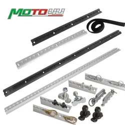 Sistema de amarre de pista en L, Perno de anillo trapezoidal cuadrado y redondo, goma para polvo, aluminio, uso para asegurar motocicletas/Bicicletas de Cross/ATVs/Pickup