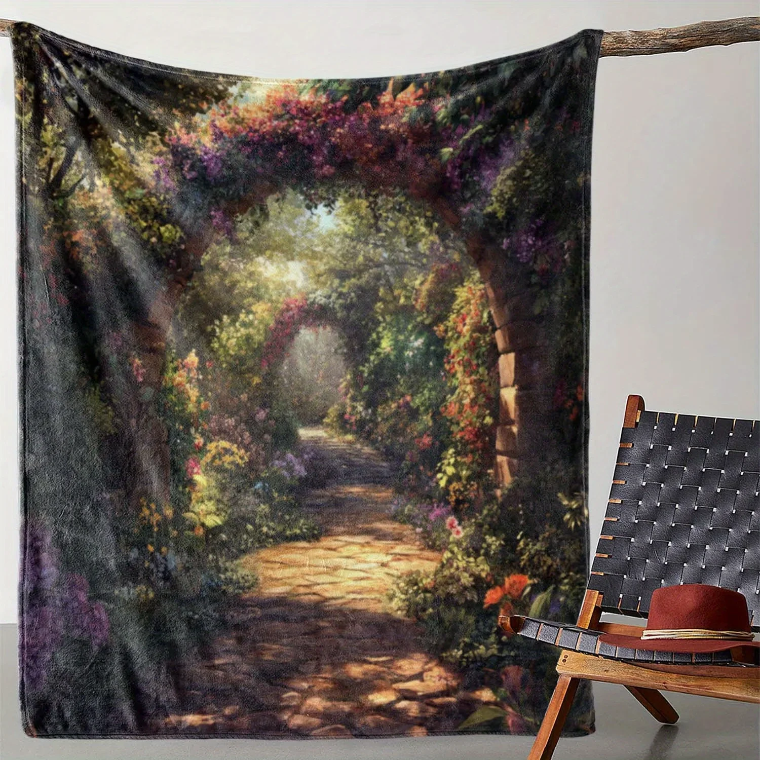 

1, уютное одеяло с цветочным принтом, мягкое и теплое двустороннее фланелевое одеяло для дивана, кровати, автомобиля, офиса, кемпинга