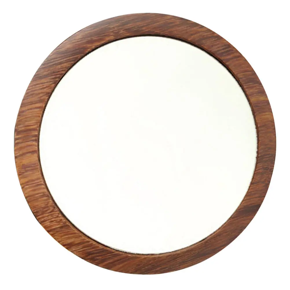 

Mini Compact Makeup Mirror Wooden Travel Mirror Lightweight Pocket Size Ideal for Parties Trips Picnics Gifts Women