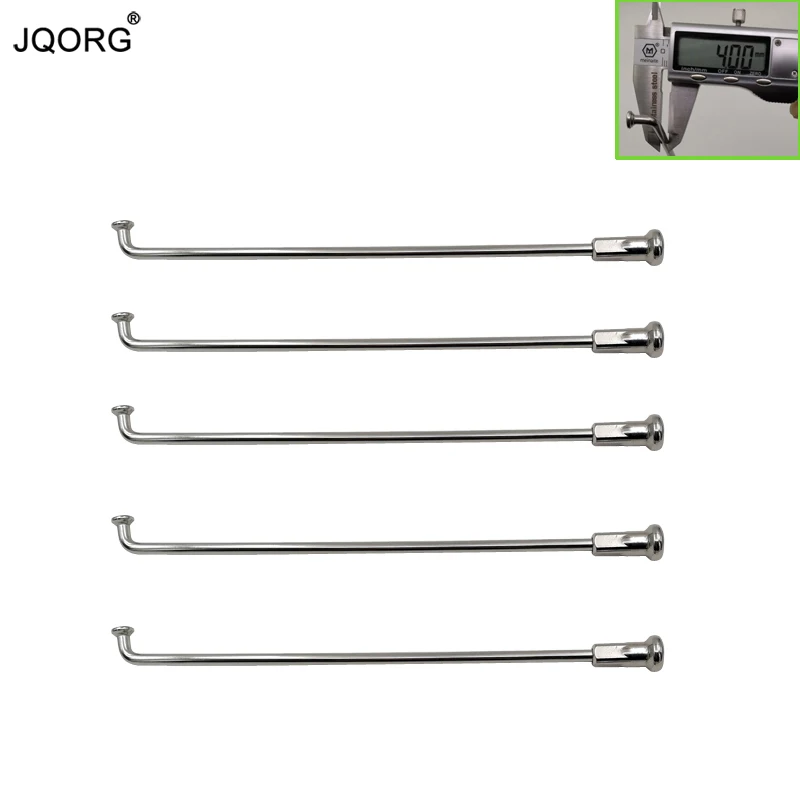 

JQORG Motorcycle Spokes 8G Diameter 4.0mm EMotorcycle Spokes J-BEND Equal Diameter Electric Scooter Motor Wheel Spokes Cycling