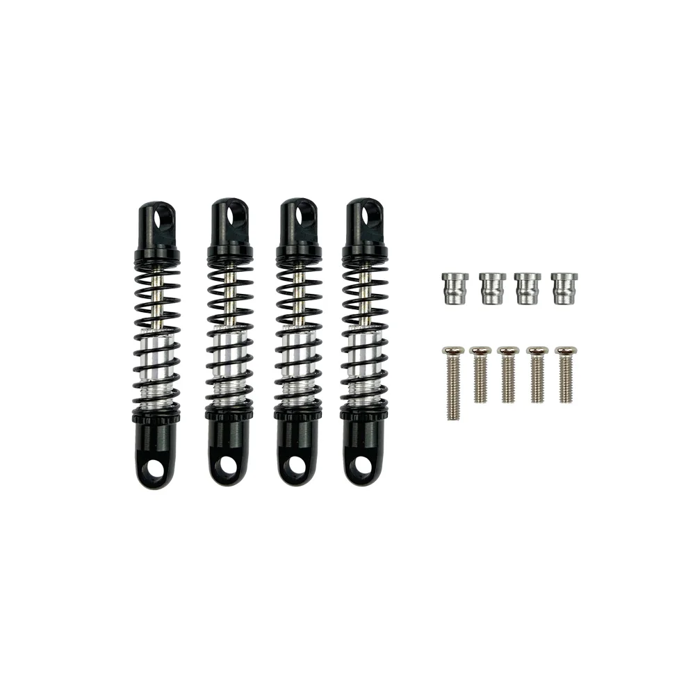 for XIAOMI XMYKC01CM JIMNY 1/16 RC Crawler Car Parts Metal Shock Absorber with Steering Cup Upgrade Accessories,Black