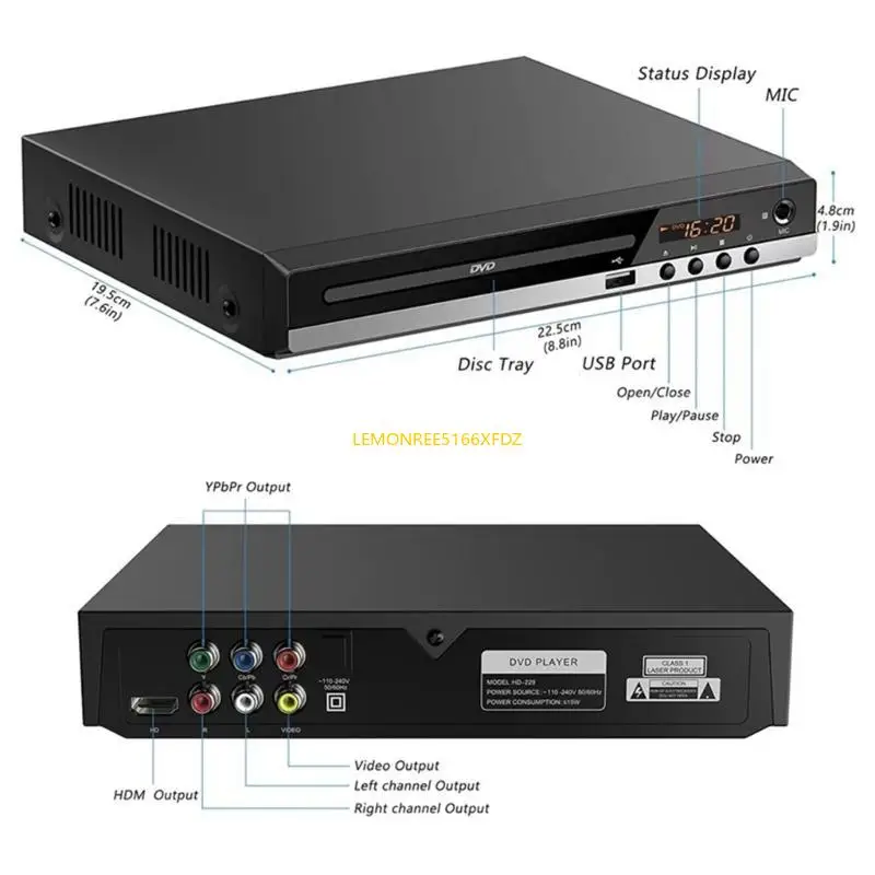 

Y1AE Efficient DVDs Player for TV Easily to Audios Video Device for Traveling