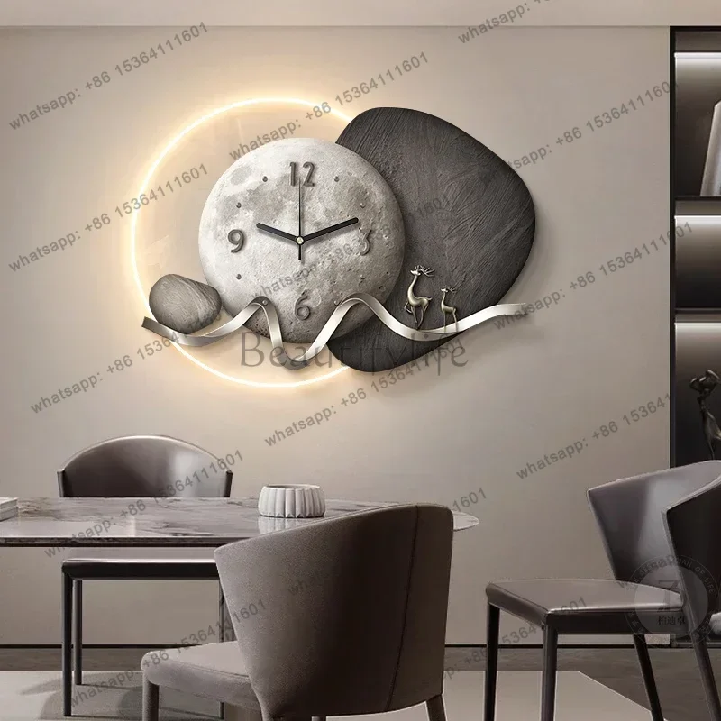 LJY Quality Nordic Wall Clocks Light Unique Illuminated Display Kitchen Clock Modern Design Silent Reloj De Pared Wall Decor
