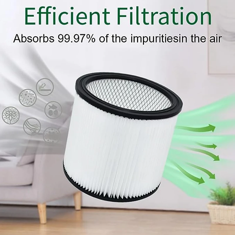 Adecuado para Shop Vac 90304, elementos filtrantes para aspiradora, filtro, cubierta final de algodón, piezas, accesorios, filtro