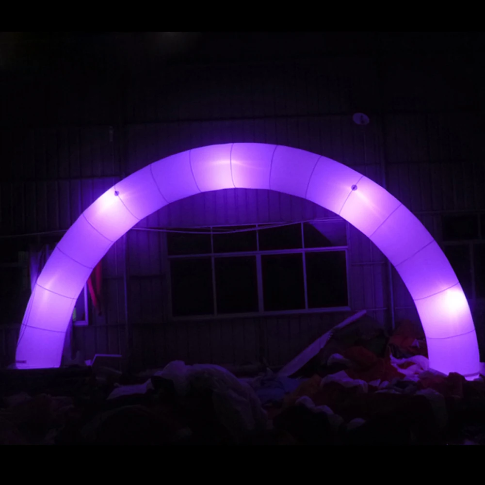 

wholesale Commercial decorative round LED inflatable lighting arch advertising archway door for party wedding event