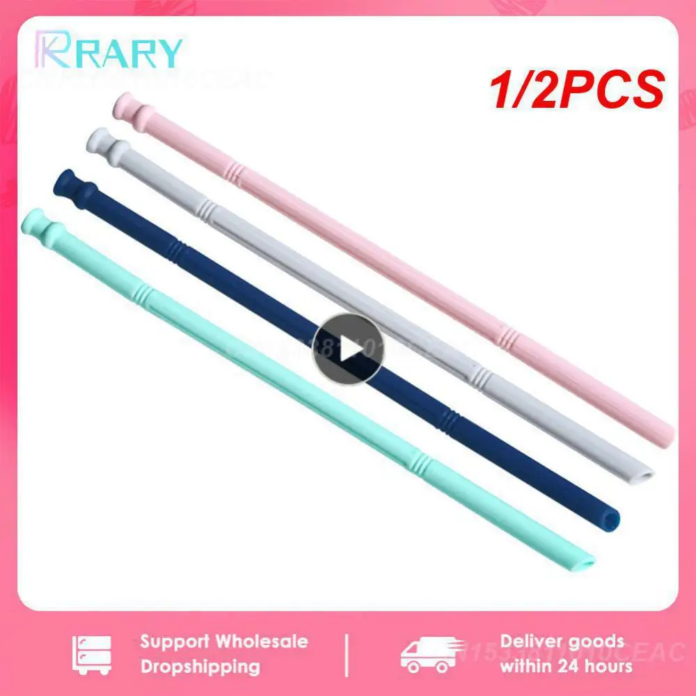 Reusable Silicone Straw Straight Suction Curved Straw Environmentally Friendly Silicone Hose Party Bar Accessory